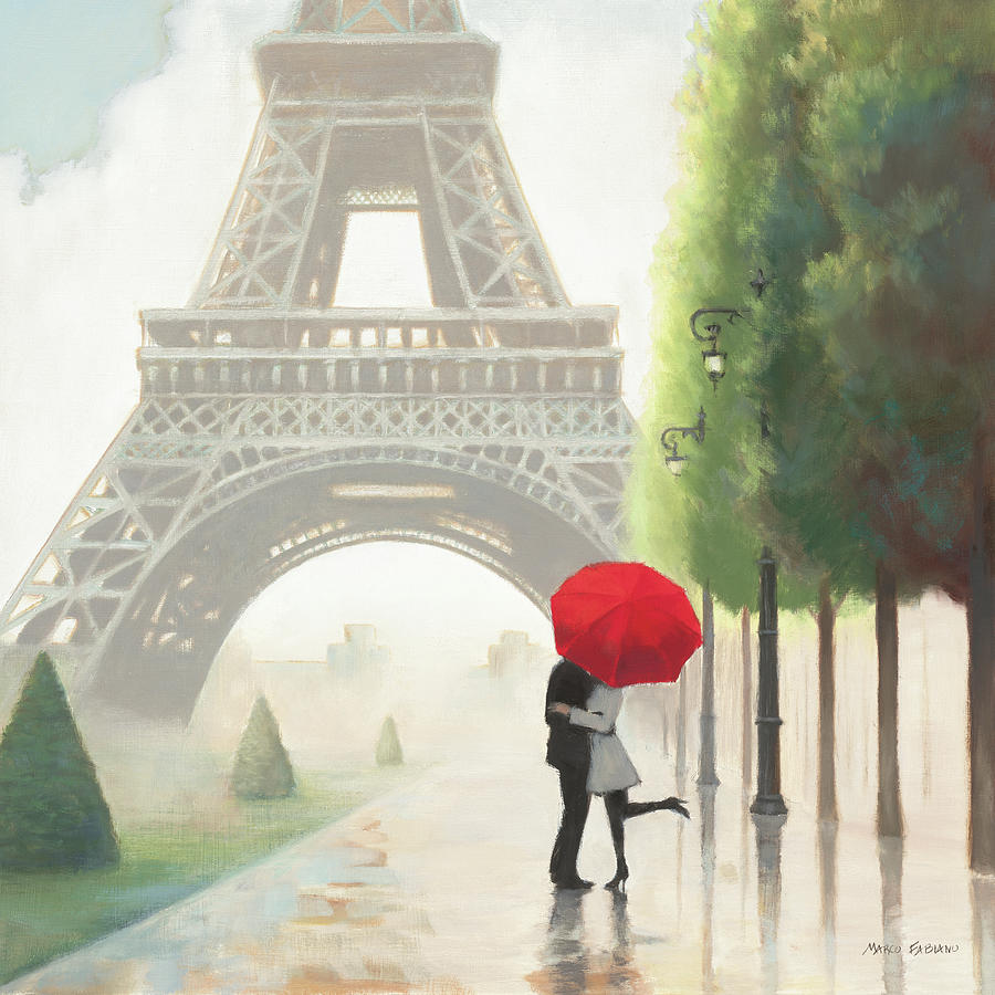 Architecture Painting - Paris Romance II #1 by Marco Fabiano