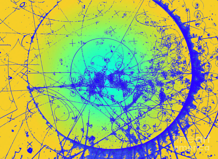 Particle Tracks In Bubble Chamber #1 Photograph by Cern/science Photo Library