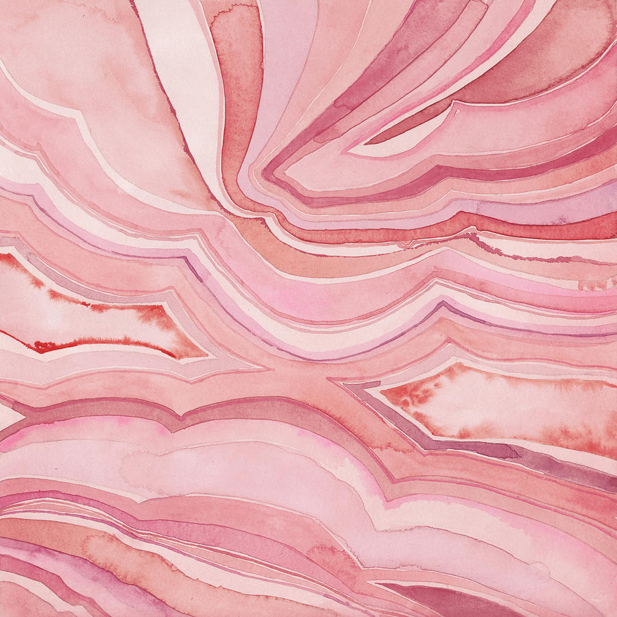 Pastel Agate IIi #1 Painting by Megan Meagher