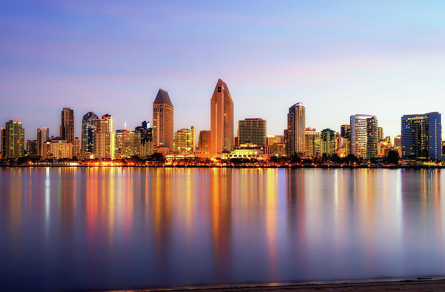 San Diego Photograph - Pastel Skyline #1 by Joseph S Giacalone