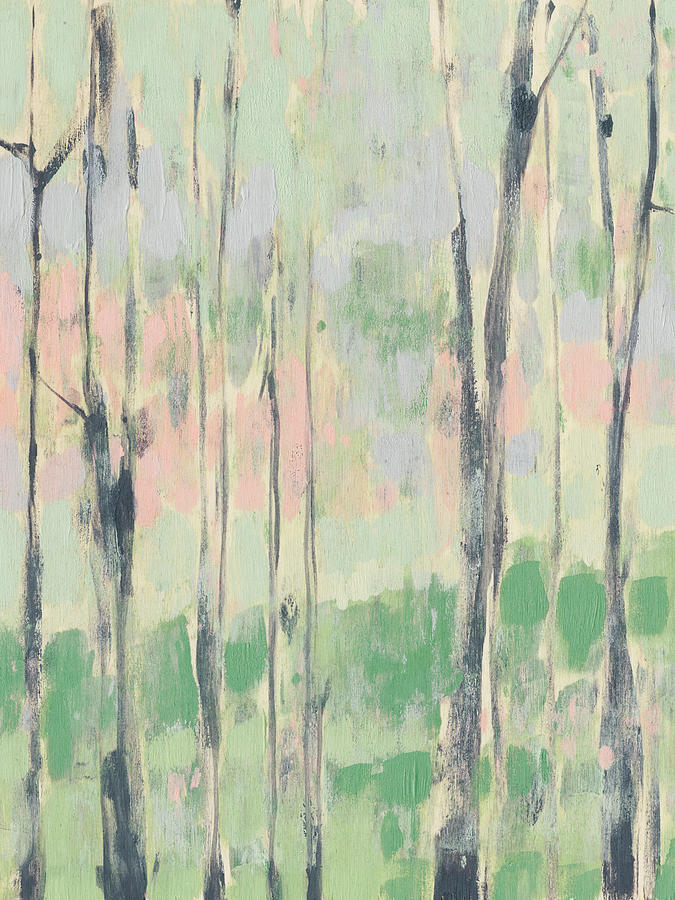 Pastels In The Trees I #1 Painting by Jennifer Goldberger