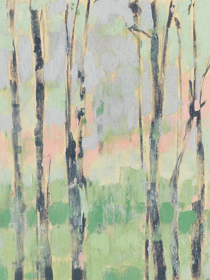 Pastels In The Trees II #1 Painting by Jennifer Goldberger
