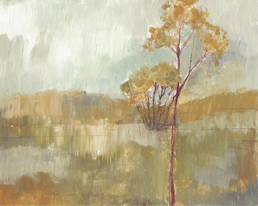 Landscape Painting - Pastoral Ochre  II #1 by Jennifer Goldberger