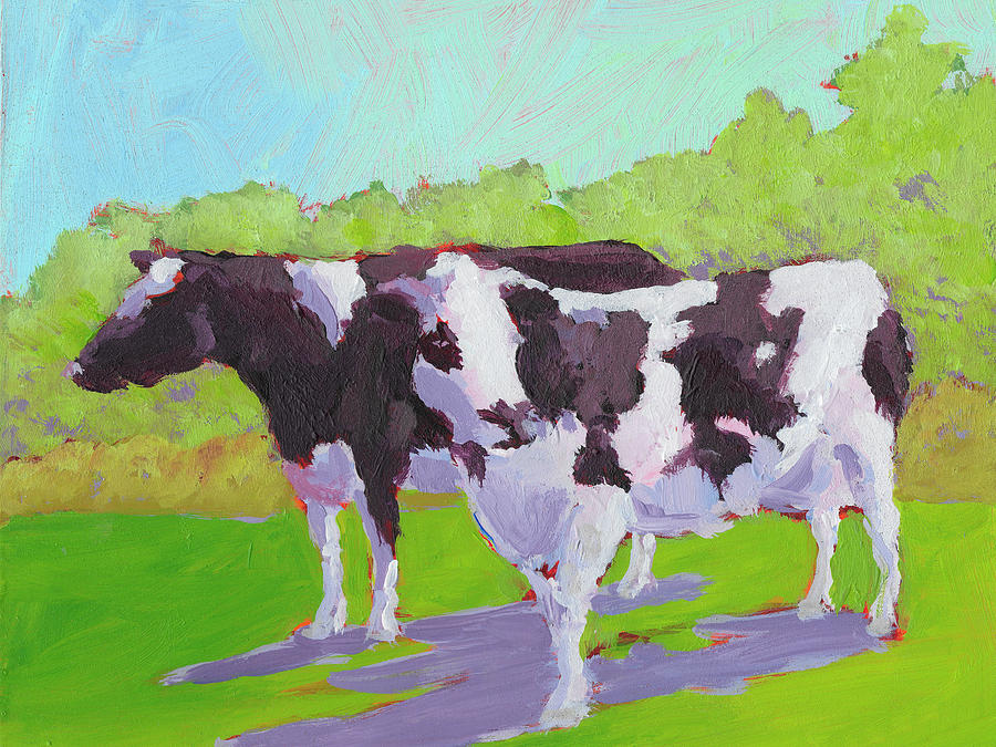 Animal Painting - Pasture Cows II #1 by Carol Young