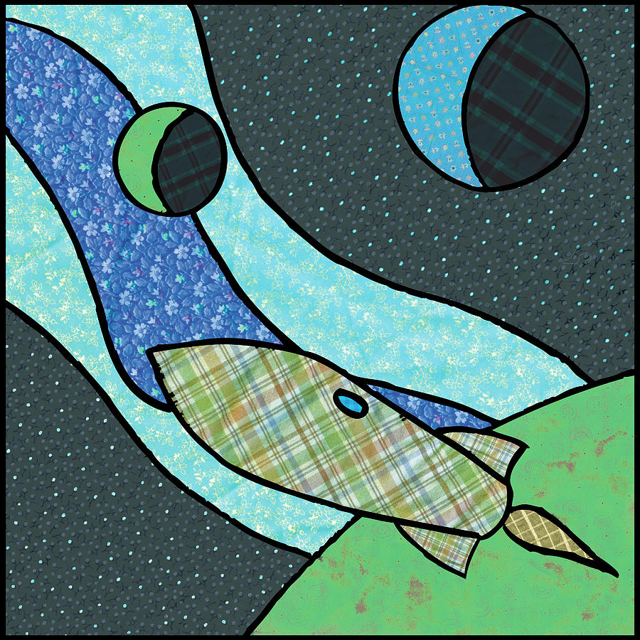 Space Painting - Patchwork Planets I #1 by Charles Swinford