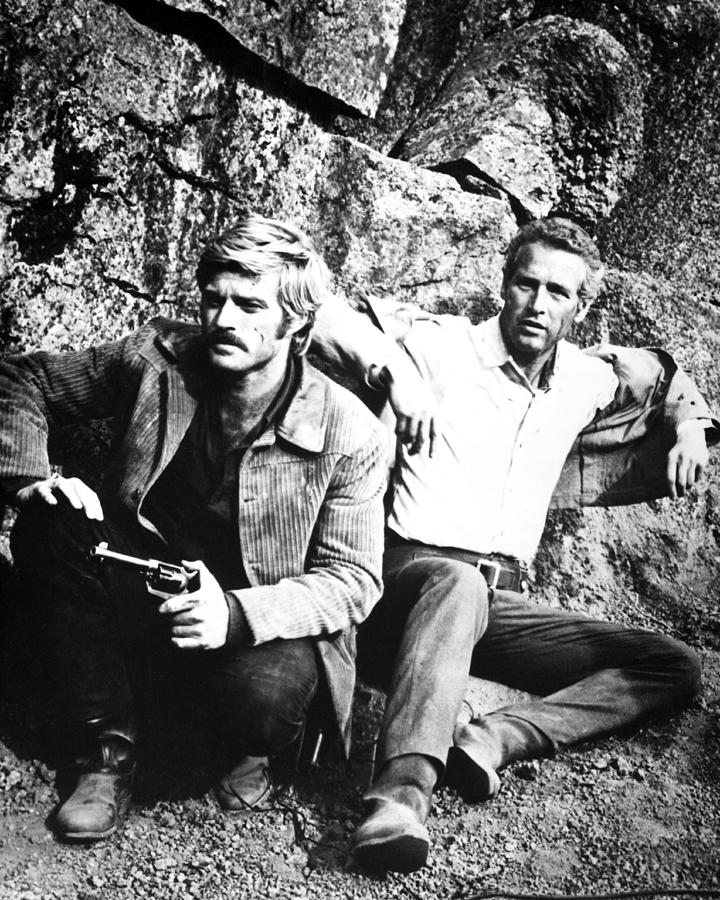 Paul Newman And Robert Redford Holding Gun Photograph by Globe Photos ...