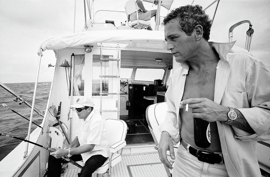 Paul Newman On A Fishing Boat #1 Photograph by Mark Kauffman