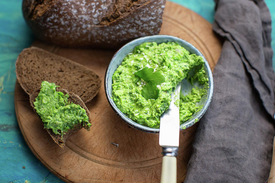 Pea Spread With Parsley #1 Photograph by Lara Jane Thorpe