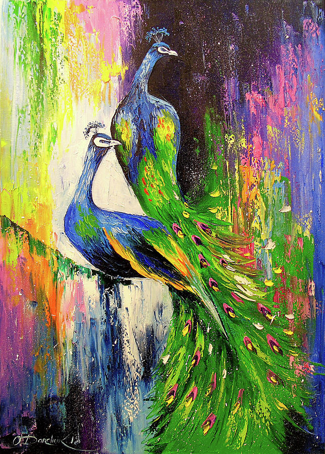 Peacocks Painting by Olha Darchuk - Fine Art America