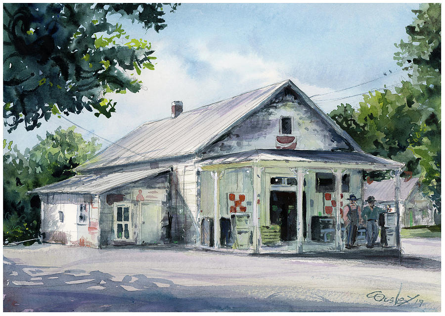 Lascassas Painting - Pearcys General Store 1 by Chris Ousley Lascassas Painting - Pearcys General Store 1 by Chris Ousley