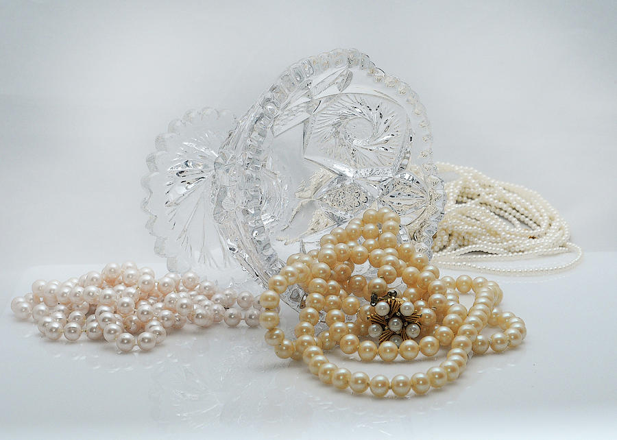 Pearls and Crystal #1 Photograph by Cordia Murphy
