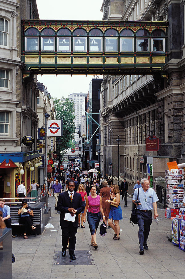 Pedestrian Overpass In Central London Photograph