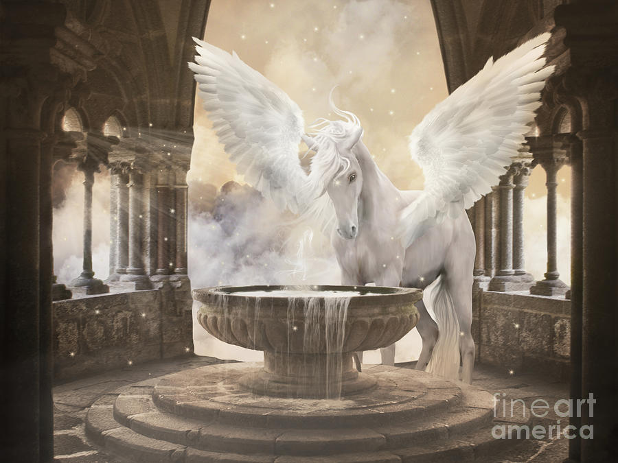 Pegasus Digital Art - Pegasus #1 by Babette Van den Berg
