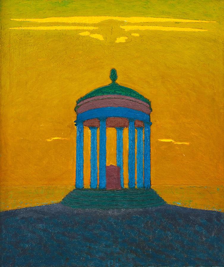 Pelle Swedlund  1865 1947   Temple #1 Painting by Celestial Images