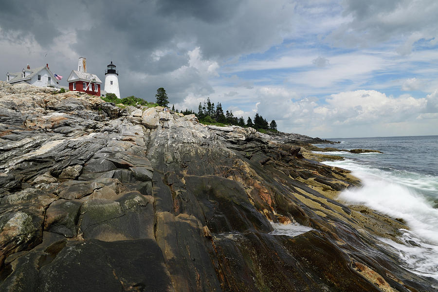 Pemaquid Point Lighthouse Storm Approaching Photograph by Chris Pappathopoulos