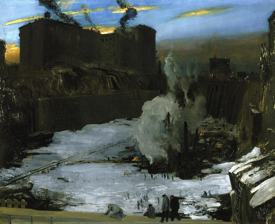 George Wesley Bellows Painting - Pennsylvania Station Excavation #1 by George Bellows