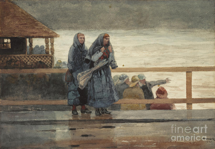 Winslow Homer Painting - Perils Of The Sea by Winslow Homer Winslow Homer Painting - Perils Of The Sea by Winslow Homer