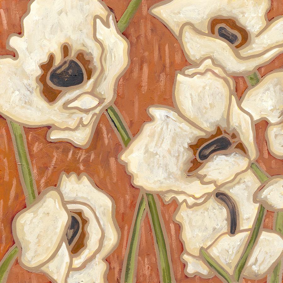 Flower Painting - Persimmon Floral IIi #1 by Karen Deans