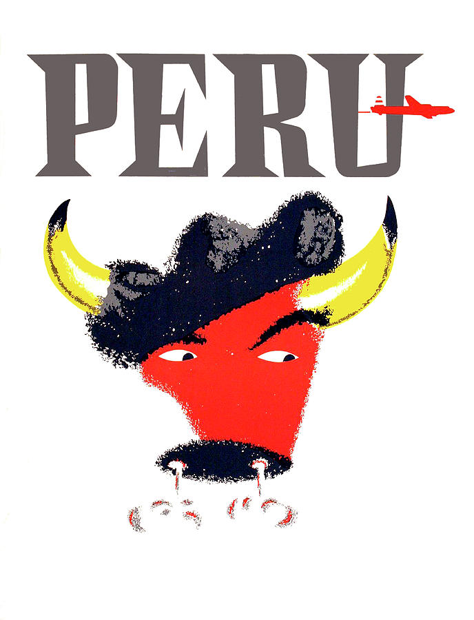 Vintage Digital Art - Peru #1 by Long Shot