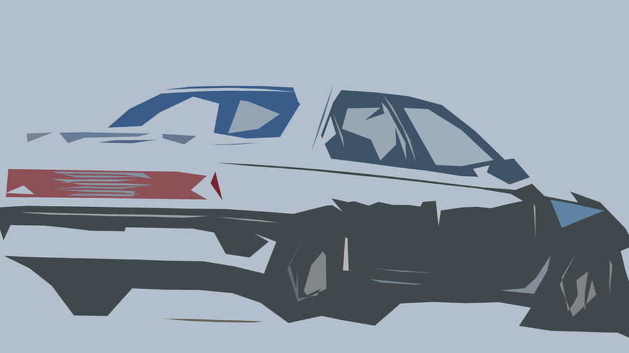 Peugeot 405 Mi16 Abstract Design #1 Digital Art by CarsToon Concept
