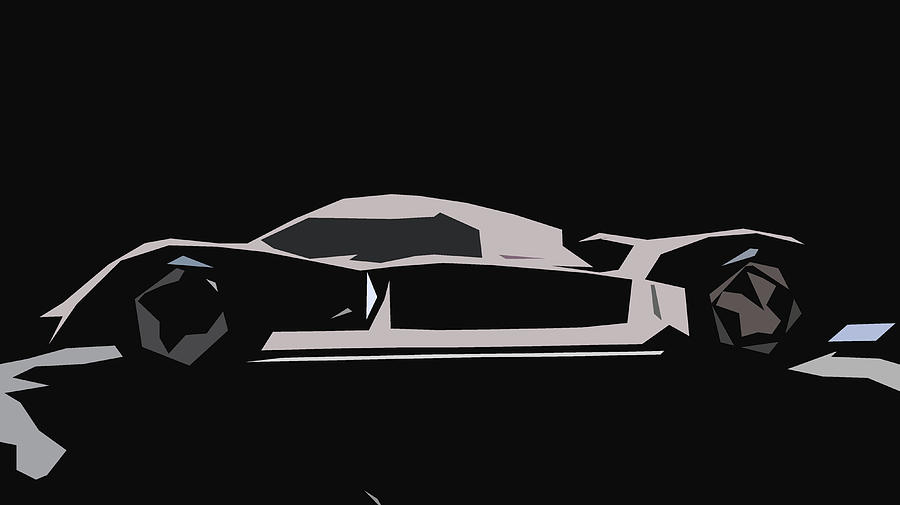Peugeot 908 HDI FAP Abstract Design #1 Digital Art by CarsToon Concept