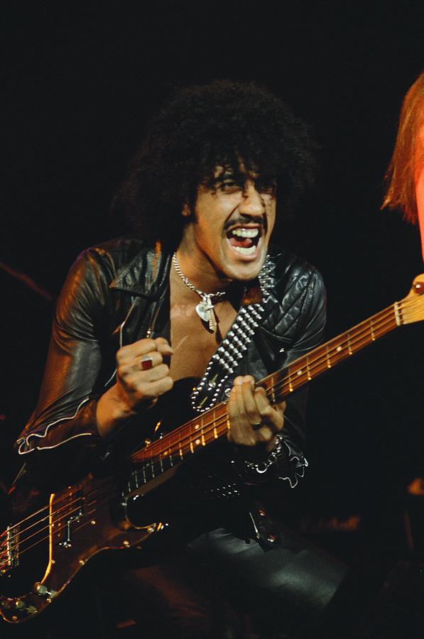 Phil Lynott Of Thin Lizzy Performs Live Photograph by Richard Mccaffrey