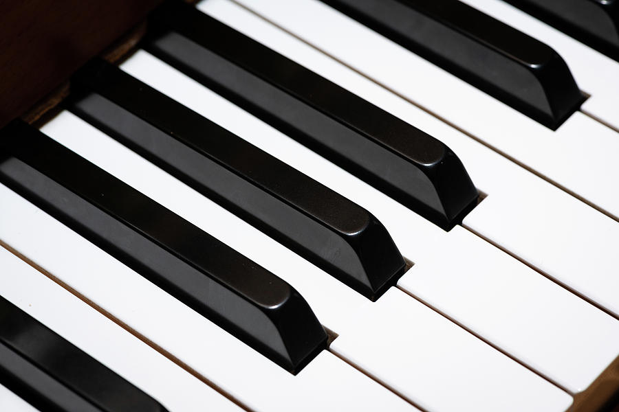 Piano keys of a light brown piano Photograph by Stefan Rotter - Fine