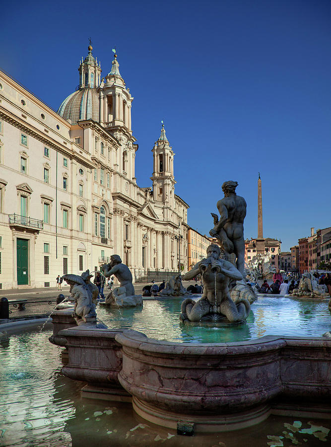 Piazza Navona, Rome, Italy Digital Art by Johanna Huber - Pixels