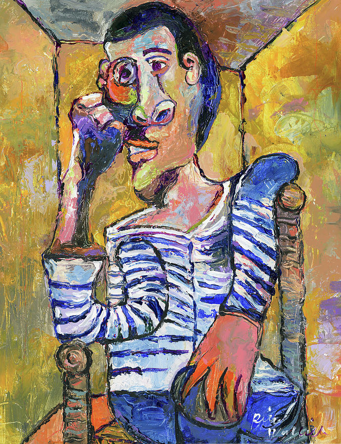 Celebrity Painting - Picasso #1 by Richard Wallich