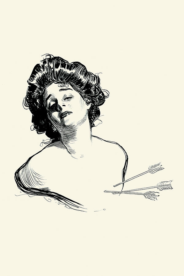 Pierced in the Heart Painting by Charles Dana Gibson