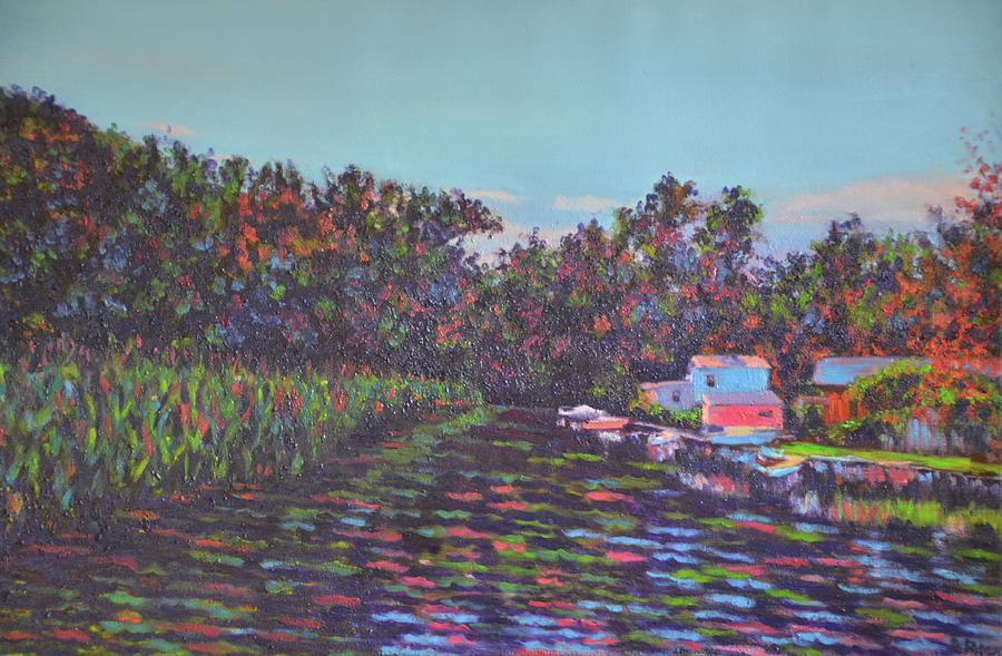 Piermont Canal Painting by Beth Riso