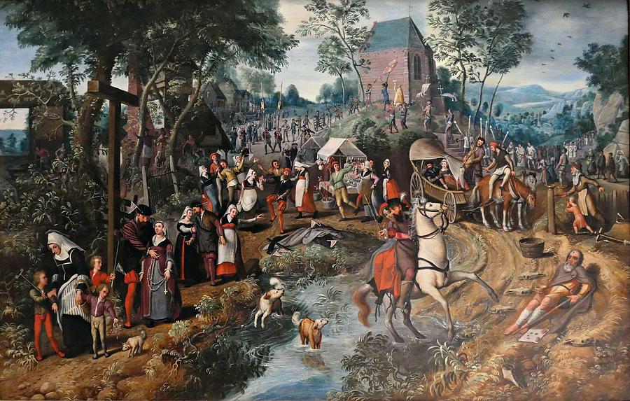 Pieter AERTSEN 1507 1575 - Return of a pilmigrage to Saint Anthony ...