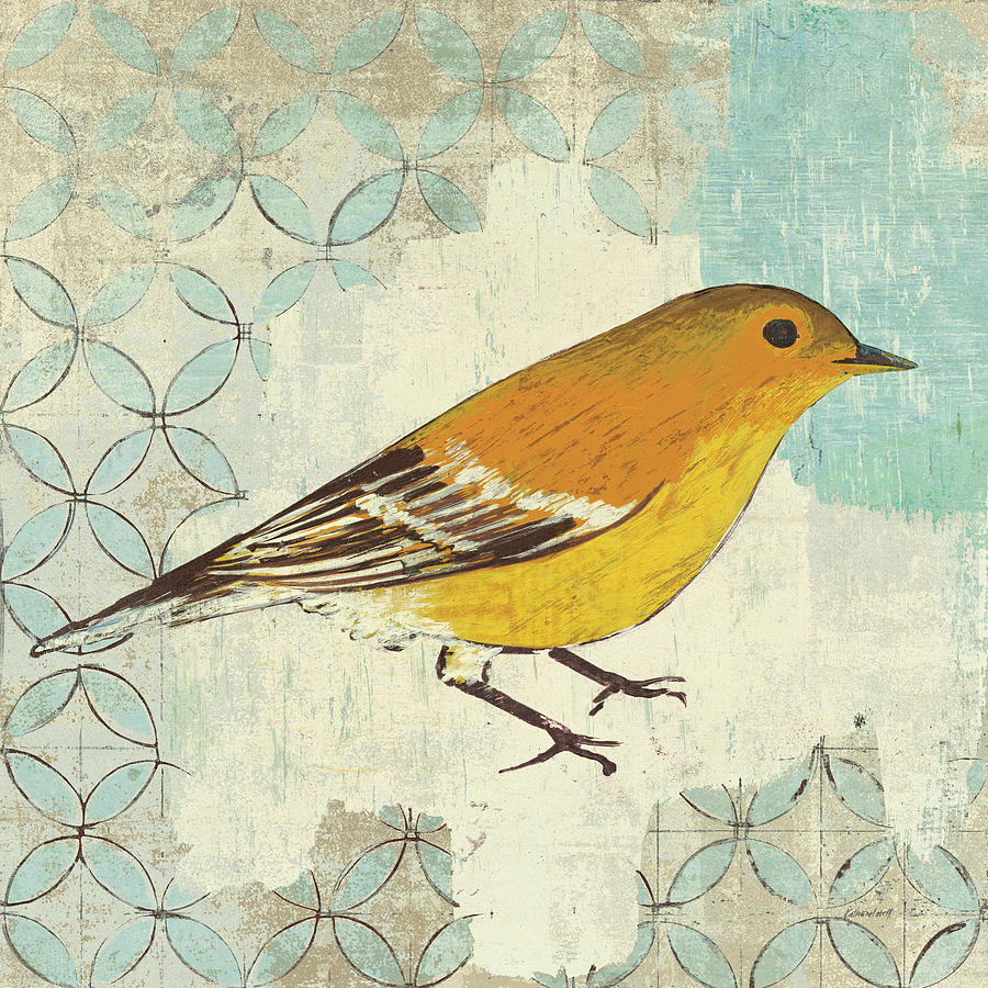 Animal Painting - Pine Warbler #1 by Kathrine Lovell