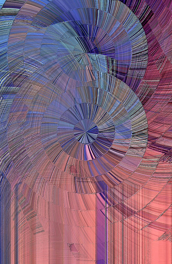 Pink Digital Art - Pink, Blue And Purple #1 by David Manlove