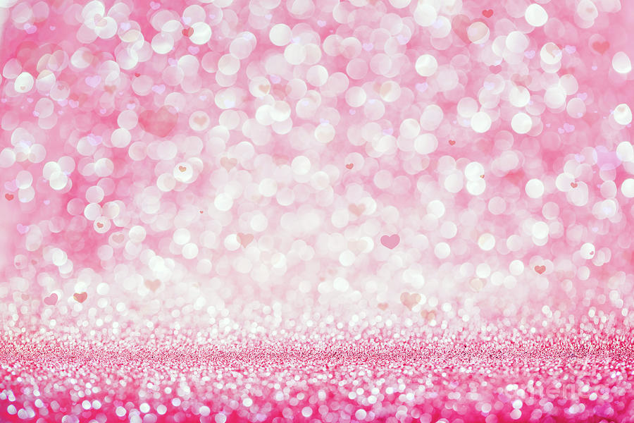 Pink glittery party bokeh background. Photograph by Michal Bednarek - Fine  Art America