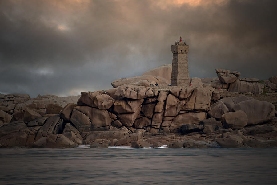 Lighthouse Photograph - Pink Granite Coast #1 by Isabelle Dupont