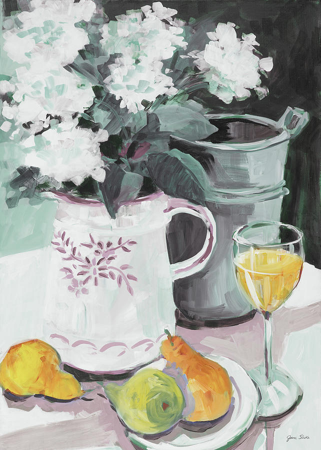 Flower Painting - Pitcher Of Flowers #1 by Jane Slivka