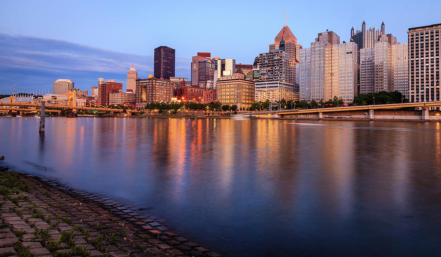 Pittsburgh Skyline And The Allegheny River Photograph