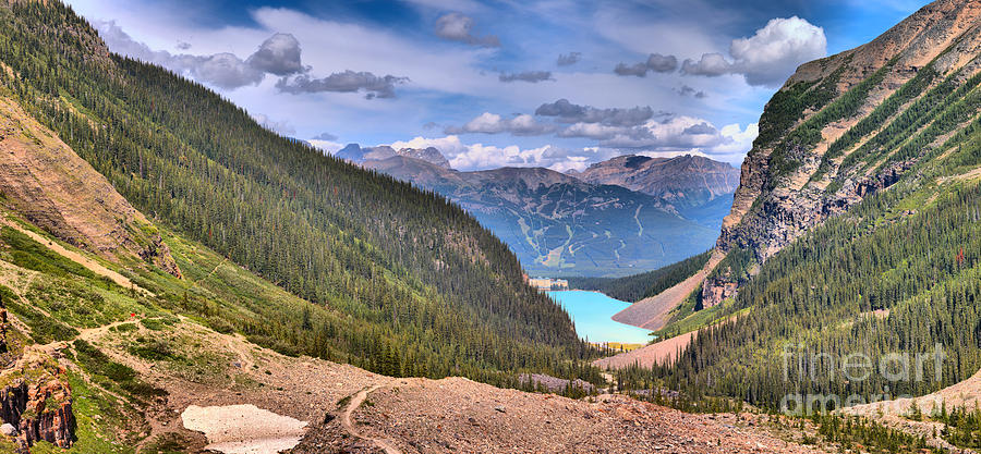 Plain Of Six Glaciers Afternoon Panorama Photograph by Adam Jewell