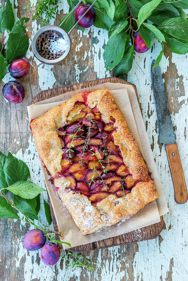 Plum Pie With Thyme #1 Photograph by Irina Meliukh