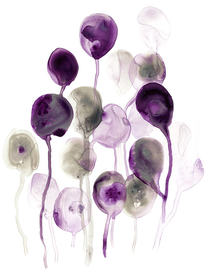 Abstract Painting - Plum Pods I #1 by June Erica Vess