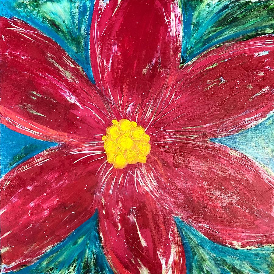 Poinsettia #1 Painting by Monica Martin