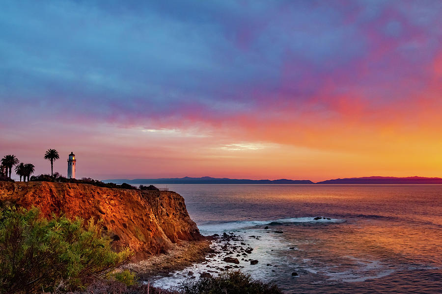 Sunset Photograph - Point Vicente Lighthouse #1 by April Reppucci