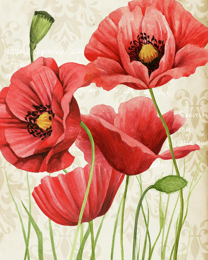 Poised Poppy I Painting by Grace Popp - Fine Art America