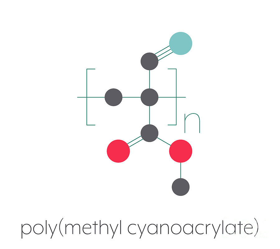Polymethyl Cyanoacrylate Polymer Chemical Structure Photograph by