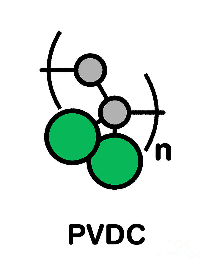 Polyvinylidene Chloride Polymer Chemical Structure Photograph by ...