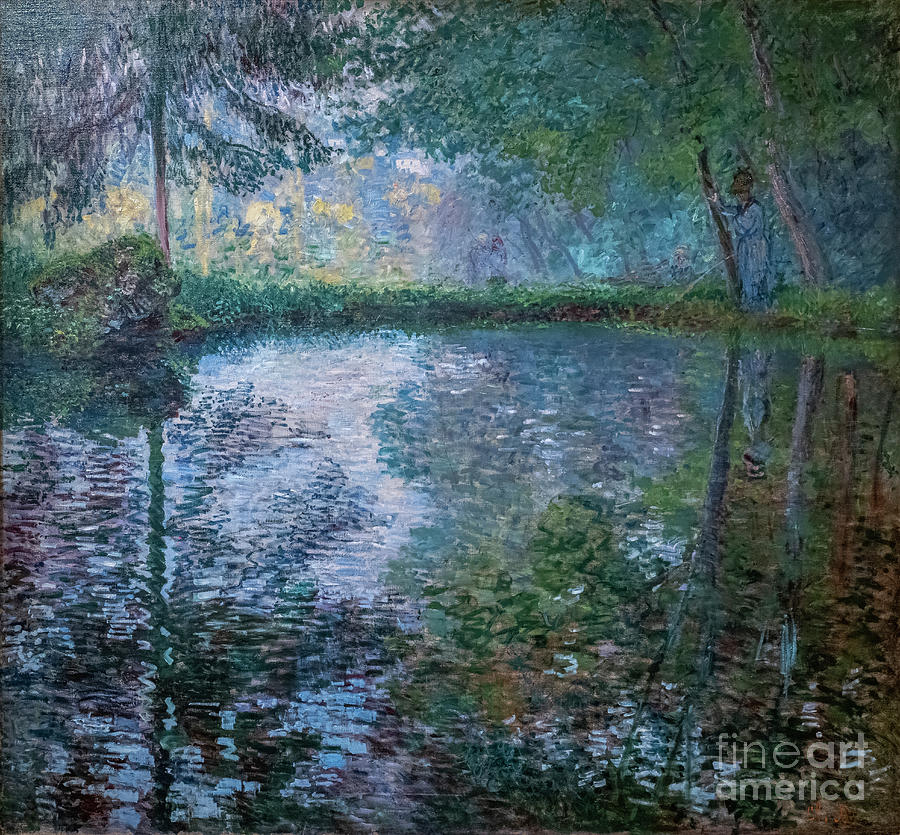 Pond At Montgeron, 1876 Painting by Claude Monet