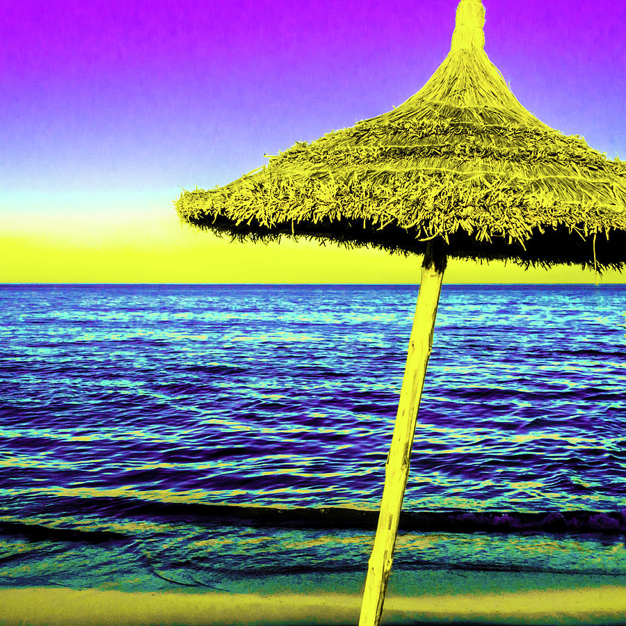 Pop Art Beach Umbrella by Le Comp Pop Art Beach Umbrella by Le Comp