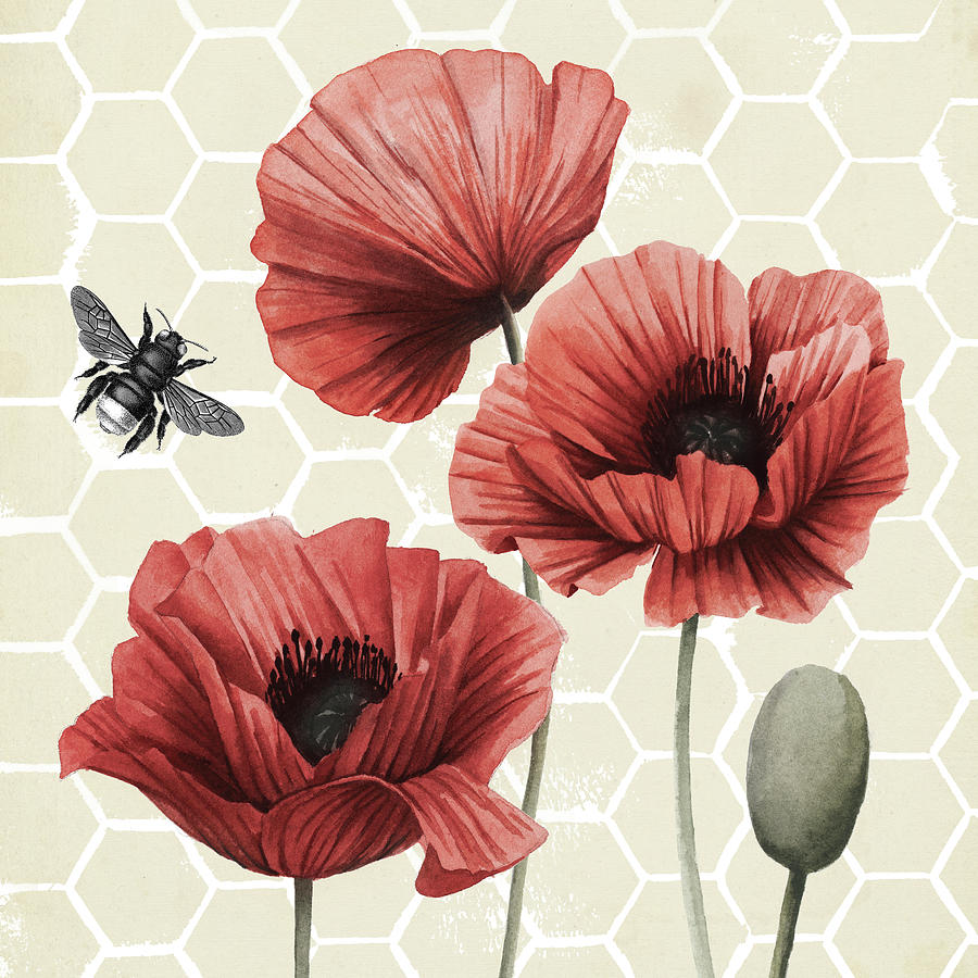 Flower Painting - Poppy Buzz I #1 by Grace Popp