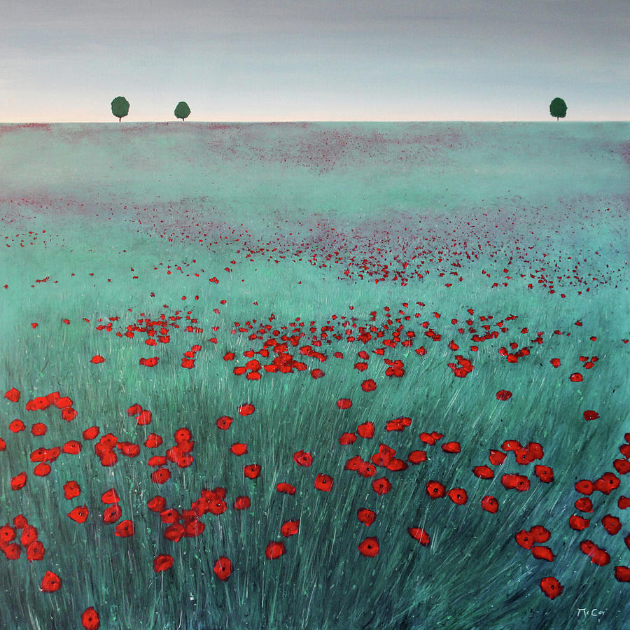 Poppy Field Painting by K McCoy